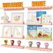 Półka Ścienna na Książki Chmurka Różowa Akryl 8 Sztuk 38 cm Pokój Dziecka