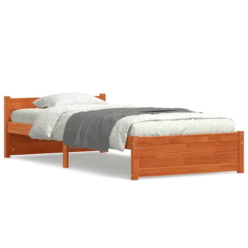 Ramka łóżka Woskowy brąz 90 x 200 cm Lite drewno sosnowe na Arena.pl