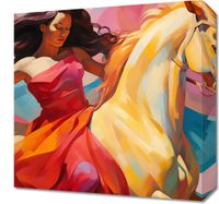 Obraz 40x40cm Taniec na Wietrznym Koniu