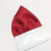 Czerwona poszetka trójkątna "Wypustka"