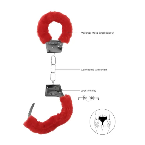 shots ouch! kajdanki furry z miękkim futerkiem czarne uniwersalne na Arena.pl