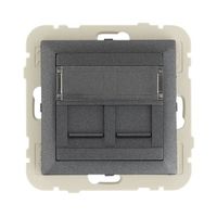 Efapel Logus90 element centralny do gniazda telefonicznego/komputerowego grafit 90442 kxis