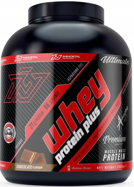 IMMORTAL WHEY PROTEIN PLUS 2000g WPC BIAŁKO CASEIN + SHAKER zdjęcie 2