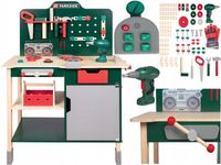 Warsztat Playtive 68x103x42 drewniany z dźwiękami DUŻY NARZĘDZIA zestaw XXL