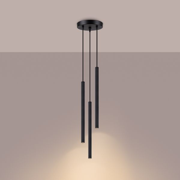 Lampa wisząca ARCHE 3P czarna zdjęcie 3