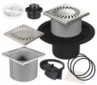 KRATKA ŚCIEKOWA Z SYFONEM 110 Kratka Odpływowa 12x12 SUCHY SYFON