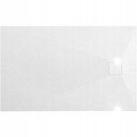 BRODZIK PRYSZNICOWY 80x100 KAMIENNY NISKI BIAŁY MAT REA MAGNUM WHITE PŁASKI