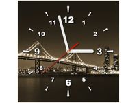 30X30CM ZEGAR MOST NOCĄ TANEL TEEMUSK OBRAZ DREWNO