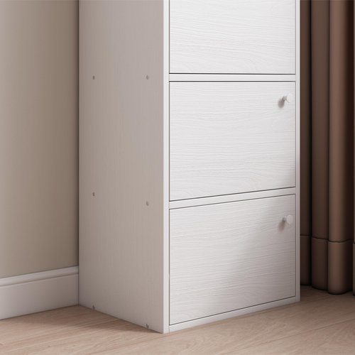 NOWOCZESNA POJEMNA KOMODA SZAFKA Z 4 PÓŁKAMI BIAŁA DUŻA SKANDYNAWSKI LOFT na Arena.pl