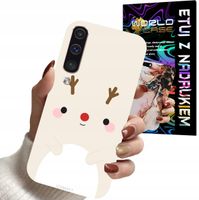 ETUI CASE DO SAMSUNG A50 A30s A50s - ŚWIĄTECZNE WZORY RENIFER MIKOŁAJ