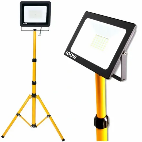 Naświetlacz halogen LED 100W + statyw budowlany na Arena.pl