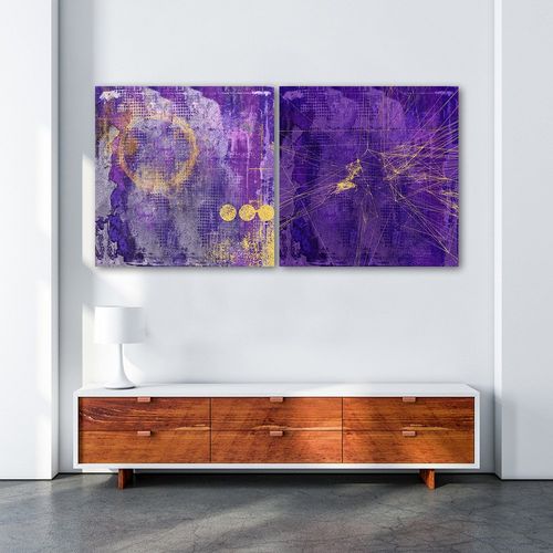 Obraz na płótnie – Canvas, Abstrakcja, fiolet 2 80x80 na Arena.pl