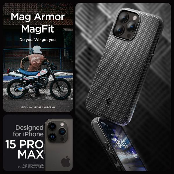SPIGEN MAG ARMOR MAGSAFE IPHONE 15 PRO MAX MATTE BLACK zdjęcie 9