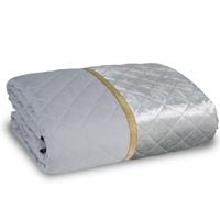 Narzuta pikowana na łóżko KRISTIN 220X240 srebrna