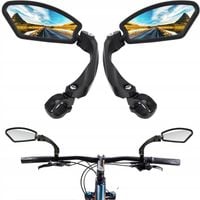 2x LUSTERKO ROWEROWE WSTECZNE NA KIEROWNICĘ ROWERU OBROTOWE LEWE + PRAWE