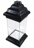 Lampion latarenka czarny znicz klasyczny szklany