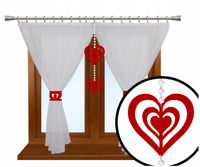 Firana DLA DZIEWCZYNKI serce ażur KOLORY 300x150