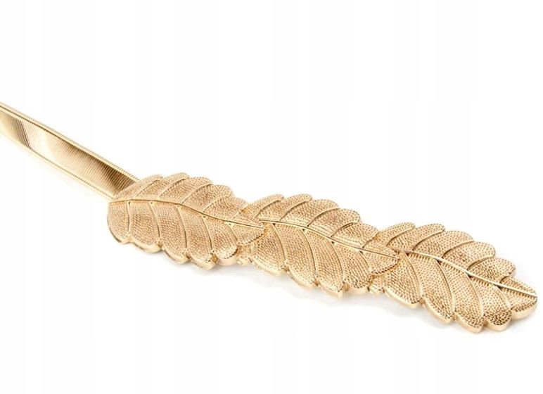 Pancerka Damski Pasek Listki Sprężyna Snake Metal zdjęcie 5