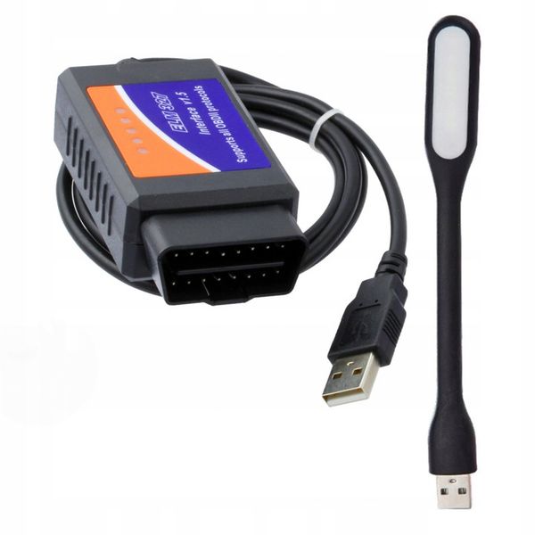 INTERFEJS ELM327 OBD2 KABEL + CAN USB zdjęcie 1