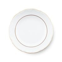 TALERZ PŁYTKI OBIADOWY CHODZIEŻ MARIA TERESA 25 CM B014 ZŁOTY PASEK