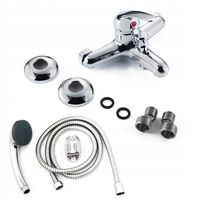 BATERIA WANNOWA ŁAZIENKA + ZESTAW NATRYSKOWY KRAN ZESTAW ZE SŁUCHAWKĄ