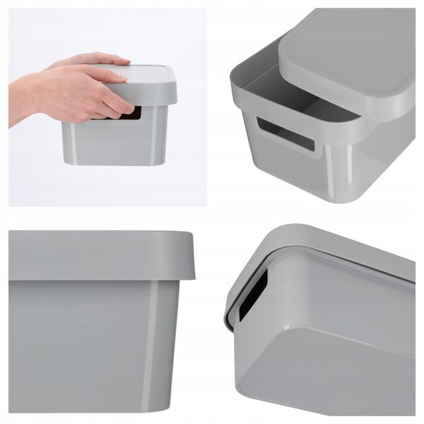 Curver Pojemnik Pudełko Z Pokrywką 4,5 L Szary zdjęcie 3