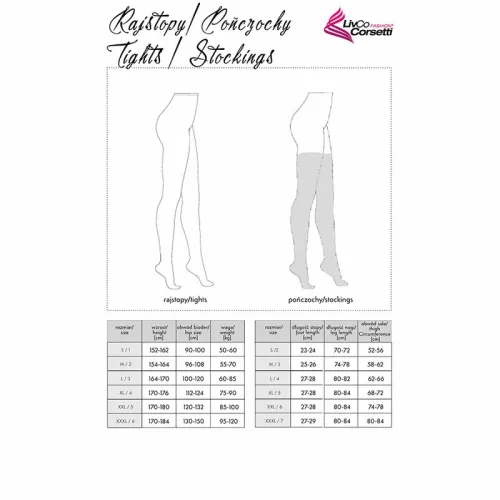 livco corsetti lc19330 pończochy czarne z kokardkami, uniwersalny rozmiar na Arena.pl