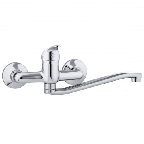 BATERIA KUCHENNA ŚCIENNA KRAN OBROTOWY DŁUGI CHROM na Arena.pl