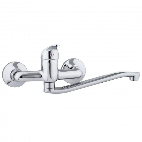 BATERIA KUCHENNA ŚCIENNA KRAN OBROTOWY DŁUGI CHROM zdjęcie 2