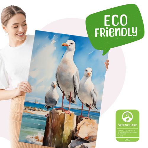 Obraz Na Płótnie Abstrakcyjne Mewy Na Tle Morza 40cm x 60cm na Arena.pl