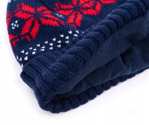 CZAPKA MĘSKA ZIMOWA NORWESKI WZÓR Z POMPONEM CIEPŁA NORWESKA BEANIE na Arena.pl