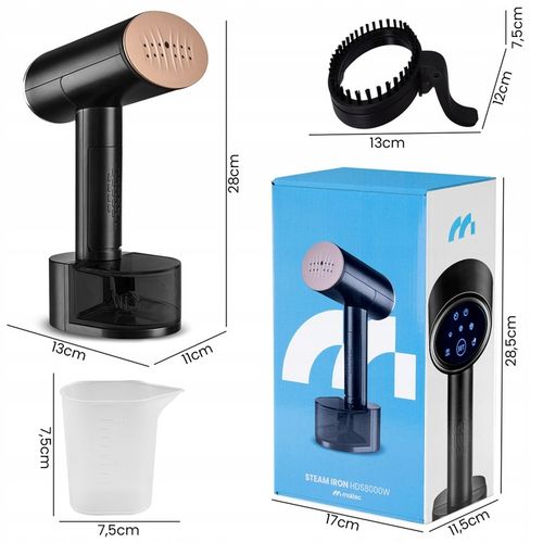 PAROWNICA DO UBRAŃ ŻELAZKO PAROWE STEAMER ZESTAW KLIPS ETUI 2000W na Arena.pl