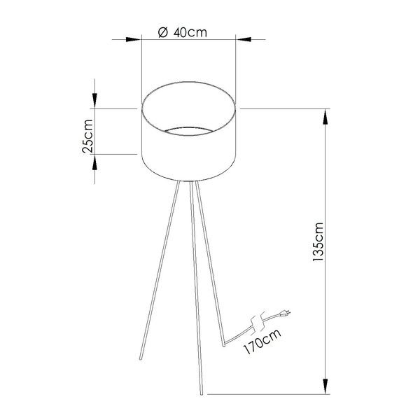 Lampa podłogowa NEVIA taupe zdjęcie 10