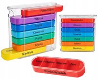 Kasetka na leki 7 dni pojemnik na tabletki 4 pory dnia tygodniowy box