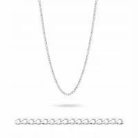 ŁAŃCUSZEK SREBRNY PANCERKA 50 CM