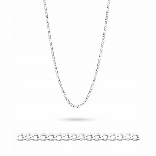 ŁAŃCUSZEK SREBRNY PANCERKA 50 CM zdjęcie 1