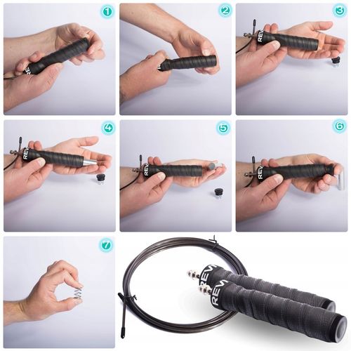 SKAKANKA BOKSERSKA ERGONOMICZNA REGULOWANA Z ŁOŻYSKAMI I OBCIĄŻENIEM 300 CM na Arena.pl