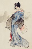 Plakat 61x91,5cm Gejsza Katsushika Hokusai Japoński Vintage do Salonu