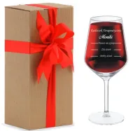 MEGA Kieliszek do wina XXL 530ml Grawer na PREZENT na Ślub Rocznię Urodziny