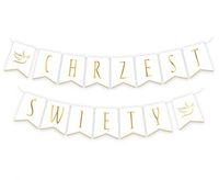 girlanda papierowa Chrzest Święty, flagi 13.5x17.5 cm, 2x300 cm RV-GPCS