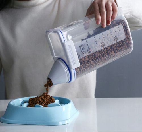 POJEMNIK PUDEŁKO na KARMĘ z MIARKĄ dla PSA KOTA 2L na Arena.pl