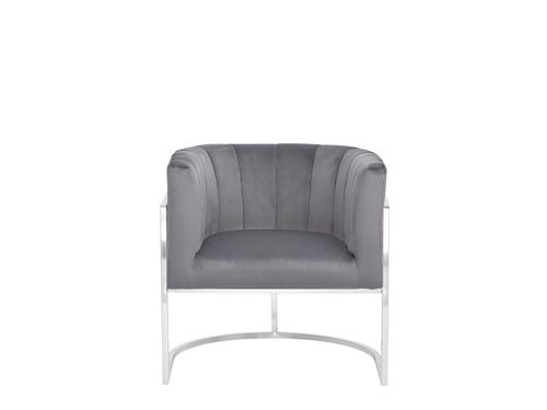 Fotel welurowy szary LARVIK na Arena.pl