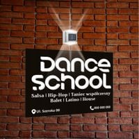 nadruk UV TABLICZKA reklamowa z lampą SZYLD dibond 40x30 SZKOŁA TAŃCA