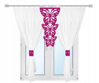 Firana nowoczesna MOTYLE salon sypialnia lambrekin AŻUR glamur 300x150