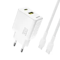 ładowarka sieciowa dudao a27tceu pd 30w gan usb-a usb-c z kablem