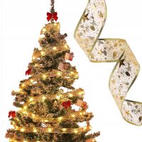 TAŚMA LED CHOINKOWA dekoracyjna WSTĄŻKA 2m 20LED