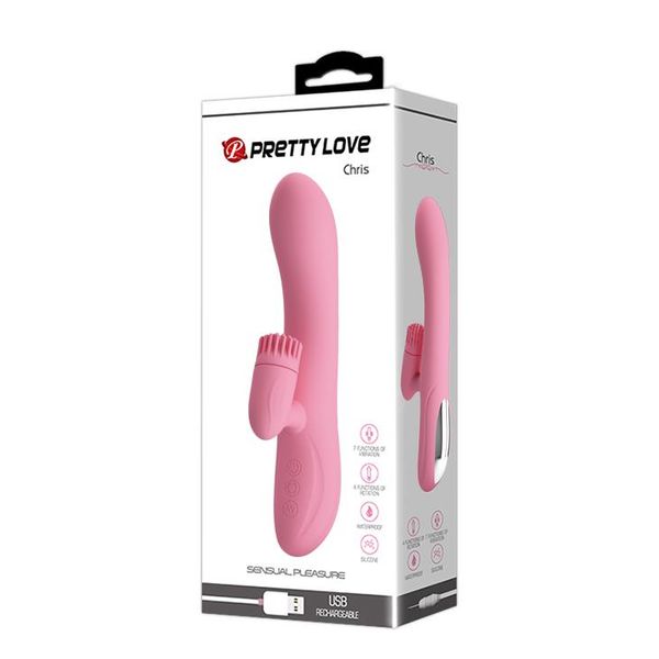 Wibrator Z Obrotowym Masażerem Łechtaczki 20Cm Usb zdjęcie 1