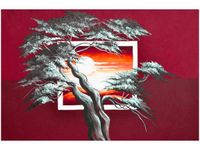 60X40CM KARMAZYNOWY ZACHÓD SŁOŃCA OBRAZ