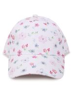 Czapka z daszkiem bejsbolówka damska kwiatki biała 56-58 YOCLUB