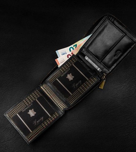 duży, skórzany portfel męski na suwak - always wild na Arena.pl